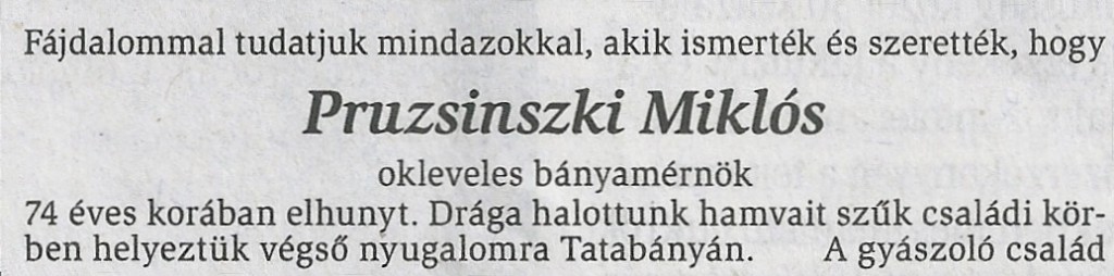 Pruzsinszki M