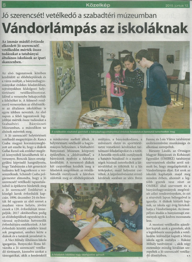 Jó szerencsét, Tatabánya!