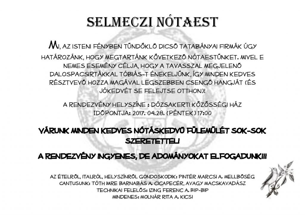 Selmeczi Nótaest Invitáczió_20170428