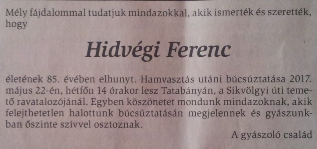 Hidvégi Ferenc